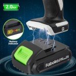 Faboka 21V Cordless Drill Set, Power Drills Kit with 2.0Ah Battery and Charger, Electric Driver/Drill Bits, Max Torque 40Nm, 3/8-Inch Keyless Chuck, Variable Speed, with LED Light