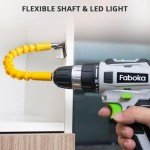 Faboka 21V Cordless Drill Set, Power Drills Kit with 2.0Ah Battery and Charger, Electric Driver/Drill Bits, Max Torque 40Nm, 3/8-Inch Keyless Chuck, Variable Speed, with LED Light
