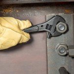 Klein Tools 3227 Extra Wide Adjustable Wrench, Made in USA, Construction Spud Wrench for Up to 1-7/16-Inch Nuts and Bolts, 10-Inch, with Tether Hole