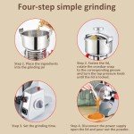 BI-DTOOL Electric Grain Mill Grinder 800g High-speed 36000r/min Grain Spice Herb Grinder 2000W Dry Grinder Machine 304 Stainless Steel Superfine Powder Grinder for Kitchen Home and Commercial