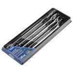 Mountain 5-Piece Metric Double Box Universal Spline Reversible Ratcheting Wrench Set; 8 mm - 18mm, 90 Tooth Design, Long, Flexible; MTNRM6