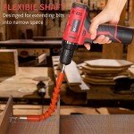 FADAKWALT Cordless Drill Set,12V Power Drill Set with Battery and Charger, Electric Driver/Drill Bits, 3/8'' Keyless Chuck,21+1 Torque Setting, 180 inch-lbs, with LED Electric Drill Set (Red)