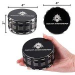 Kozo 4 Inch Grinder Mills, Aluminum (Black)