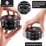 Kozo 4 Inch Grinder Mills, Aluminum (Black)