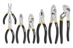 HURRICANE 7 Pieces Pliers Set, 8 inch Groove Joint Pliers, 8 inch Slip Joint, 7 inch Linesman, 6 inch Slip Joint, 6 inch Diagonal, 6 inch Long Nose, Mini Long Nose, for DIY & Home Use