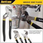 HURRICANE 7 Pieces Pliers Set, 8 inch Groove Joint Pliers, 8 inch Slip Joint, 7 inch Linesman, 6 inch Slip Joint, 6 inch Diagonal, 6 inch Long Nose, Mini Long Nose, for DIY & Home Use