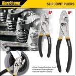 HURRICANE 7 Pieces Pliers Set, 8 inch Groove Joint Pliers, 8 inch Slip Joint, 7 inch Linesman, 6 inch Slip Joint, 6 inch Diagonal, 6 inch Long Nose, Mini Long Nose, for DIY & Home Use