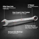 ValueMax Mechanics Wrench Set Metric and Standard, 20PCS Complete Combination Wrenches Roll Set. SAE 1/4" to 3/4", Metric 6mm to 18mm, Full Wrench Set with Roll up Pouch