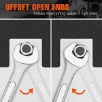 ValueMax Mechanics Wrench Set Metric and Standard, 20PCS Complete Combination Wrenches Roll Set. SAE 1/4" to 3/4", Metric 6mm to 18mm, Full Wrench Set with Roll up Pouch