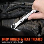 ValueMax Mechanics Wrench Set Metric and Standard, 20PCS Complete Combination Wrenches Roll Set. SAE 1/4" to 3/4", Metric 6mm to 18mm, Full Wrench Set with Roll up Pouch