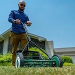American Lawn Mower Company 1725-16GC 16-inch 7-Blade Reel Mower with Grass Catcher, Specialty Grass Mower, Green