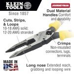 Klein Tools J207-8CR Needle Nose Pliers are All-Purpose Linesman Pliers, Made in USA, Crimping, Looping, Cutting, Stripping, Crimping, Shearing