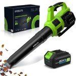 STEELITE Leaf Blower 21V, Electric Leaf Blower Cordless with 4.0Ah Battery and Charger, Powerful Battery Blower for Lawn Care, Patio Cleaning and Dust