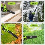 STEELITE Leaf Blower 21V, Electric Leaf Blower Cordless with 4.0Ah Battery and Charger, Powerful Battery Blower for Lawn Care, Patio Cleaning and Dust