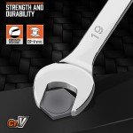 HORUSDY 12-Piece Metric Wrench Set | Combination Wrench Set with Organizer | 12 Point | 8mm - 19mm | Chrome Vanadium Steel