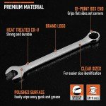HORUSDY 12-Piece Metric Wrench Set | Combination Wrench Set with Organizer | 12 Point | 8mm - 19mm | Chrome Vanadium Steel