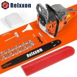 Relxxon 58cc 20-Inch Gas Chainsaw – 2-Cycle Engine, Low Kickback, Automatic Oiler, Anti-Vibration for Tree Felling, Firewood Cutting & Heavy-Duty Use (RZ351 PRO)