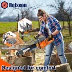 Relxxon 58cc 20-Inch Gas Chainsaw – 2-Cycle Engine, Low Kickback, Automatic Oiler, Anti-Vibration for Tree Felling, Firewood Cutting & Heavy-Duty Use (RZ351 PRO)