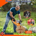 Relxxon 58cc 20-Inch Gas Chainsaw – 2-Cycle Engine, Low Kickback, Automatic Oiler, Anti-Vibration for Tree Felling, Firewood Cutting & Heavy-Duty Use (RZ351 PRO)