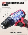AVID POWER 20V Power Drill Set, Cordless Drill Set with Battery and Charger, 2 Variable Speed, 3/8-Inch Keyless Chuck, 19 Position and 22pcs Bits