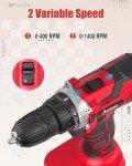 AVID POWER 20V Power Drill Set, Cordless Drill Set with Battery and Charger, 2 Variable Speed, 3/8-Inch Keyless Chuck, 19 Position and 22pcs Bits