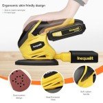 Inequalit 20V 1.3Ah Cordless Detail Sander, Electric Sander with 12000 RPM, Including 20Pcs Sandpapers and Dust Collection System for Precise Sanding in Tight Spaces, Battery and Charger Bundled