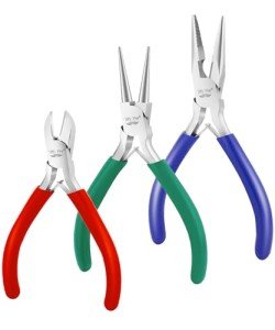 Mr. Pen- Jewelry Pliers Kit, 3 Pack Mini Chain Nose Pliers Wire Cutters for Jewelry Craft & Earring Making