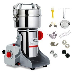 750g Electric Grain Dry Grinder Commercial Swing Type Dry Mill Machine, Stainless Steel 2600W High Speed Pulverizer for Coffee Spice Grind…