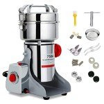 750g Electric Grain Dry Grinder Commercial Swing Type Dry Mill Machine, Stainless Steel 2600W High Speed Pulverizer for Coffee Spice Grind…