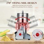 750g Electric Grain Dry Grinder Commercial Swing Type Dry Mill Machine, Stainless Steel 2600W High Speed Pulverizer for Coffee Spice Grind…