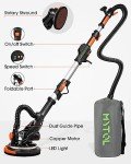 MYTOL Electric Drywall Sander with Vacuum Dust Collection, Variable Speed, LED Light, Foldable Handle, Sanding Discs & Grids