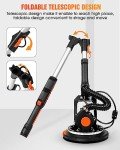 MYTOL Electric Drywall Sander with Vacuum Dust Collection, Variable Speed, LED Light, Foldable Handle, Sanding Discs & Grids