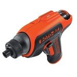 BLACK+DECKER 4V MAX Electric Screwdriver, Cordless, 180 RPM, 8 Bits With Built-In, Storage Compartment, Batteries Included (BDCS50C)