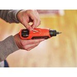 BLACK+DECKER 4V MAX Electric Screwdriver, Cordless, 180 RPM, 8 Bits With Built-In, Storage Compartment, Batteries Included (BDCS50C)
