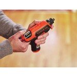 BLACK+DECKER 4V MAX Electric Screwdriver, Cordless, 180 RPM, 8 Bits With Built-In, Storage Compartment, Batteries Included (BDCS50C)