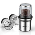 Secura Coffee Grinder Electric, Spice Grinder, Dual Glass Bowls for Wet & Dry Grinding