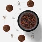 Secura Coffee Grinder Electric, Spice Grinder, Dual Glass Bowls for Wet & Dry Grinding