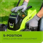 Greenworks 24V 13" Brushless Cordless (Push) Lawn Mower, 4.0Ah Battery and Charger Included