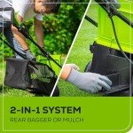 Greenworks 24V 13" Brushless Cordless (Push) Lawn Mower, 4.0Ah Battery and Charger Included