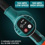 Leaf Blower, Electric Leaf Blower Cordless with 2 Batteries and Charger, 2 Speed Mode, Lightweight Cordless Leaf Blowers for Lawn Care, Yard, Sidewalk, Blowing Leaves, Non-Slip Hand Blower