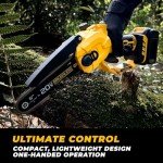 Cordless Mini Chainsaw, Brushless Chainsaw With Automatic Chain Tensioning Device & Auto Oiler,Portable Power Chainsaw for Logging | Tree Trimming (Battery Included)