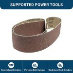 Benchmark Abrasives 2” x 36” Inch Sanding Belts with Aluminum Oxide Sand Paper for Metal Grinding, Sanding, Knife Polishing, Surface Blending Belt Sander Paper Belt for Woodworking (10 Pack), 36 Grit