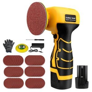 16.8V Cordless Electric Sander with 36PCS Sandpapers, 3500 RPM, 3.0Ah Battery, Lightweight & Compact Design for Wood, Metal, Paint Removal, and DIY Projects