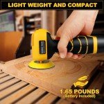 16.8V Cordless Electric Sander with 36PCS Sandpapers, 3500 RPM, 3.0Ah Battery, Lightweight & Compact Design for Wood, Metal, Paint Removal, and DIY Projects