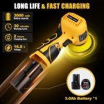 16.8V Cordless Electric Sander with 36PCS Sandpapers, 3500 RPM, 3.0Ah Battery, Lightweight & Compact Design for Wood, Metal, Paint Removal, and DIY Projects