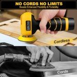 16.8V Cordless Electric Sander with 36PCS Sandpapers, 3500 RPM, 3.0Ah Battery, Lightweight & Compact Design for Wood, Metal, Paint Removal, and DIY Projects