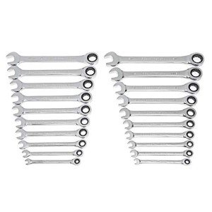 GEARWRENCH 20 Piece Ratcheting Combination Wrench | SAE & Metric | 35720A-02