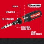 CRAFTSMAN 4V Electric Screwdriver Set, 300 RPM, Micro-USB Charging Port, 3-Stage Battery Charge Indicator (CMHT66718B20)