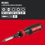 CRAFTSMAN 4V Electric Screwdriver Set, 300 RPM, Micro-USB Charging Port, 3-Stage Battery Charge Indicator (CMHT66718B20)