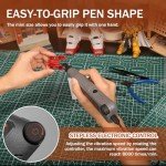 Bucasso Cordless Pen Sander, Variable Speed and USB Charging with LED Light, Multi-Purpose Power Tool for Sanding, Polishing, Finishing, DIY Crafts